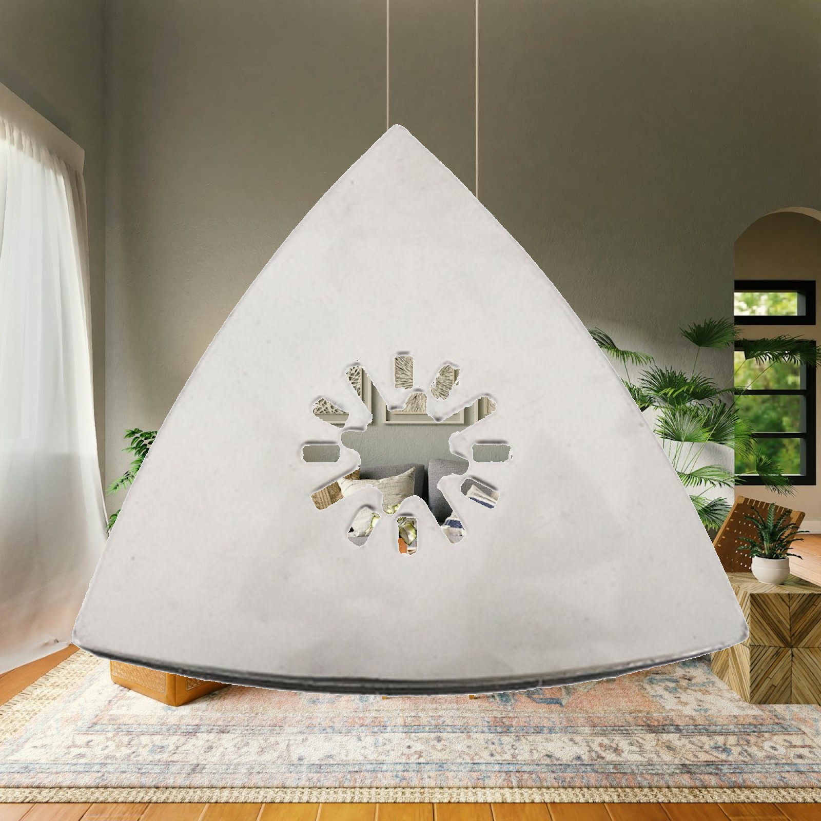 Detail Sander Corner - 삼각형 샌딩 패드 금속 훅앤루프 디테일