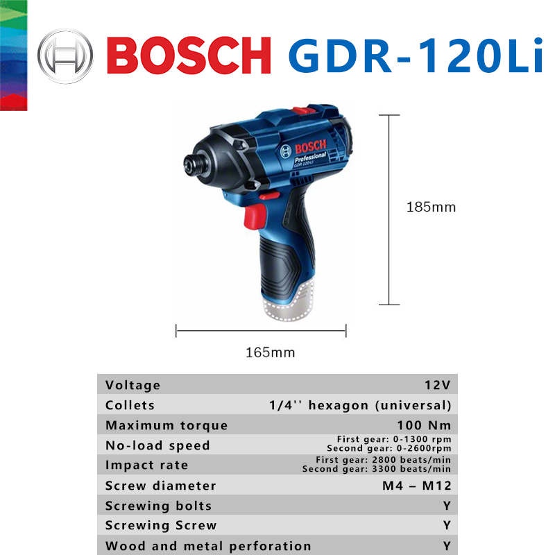 보쉬 정품 GDR 120-LI 충전식 무선 임팩트 렌치 - Power Tools Impact 리뷰 및 가격