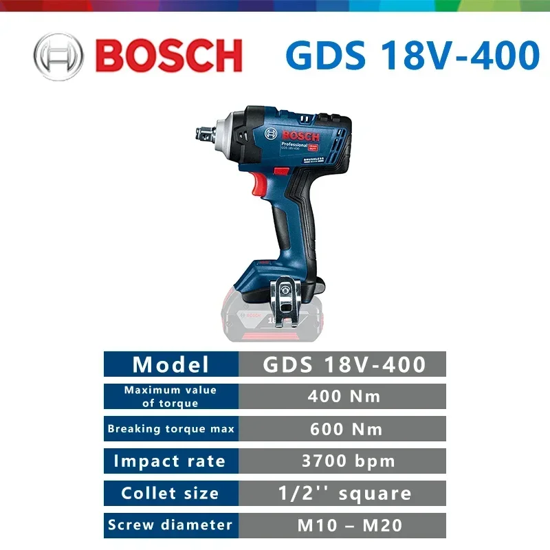 보쉬 무선 임팩트 렌치 GDS 18v-400 브러시리스 - Power Tools Impact 리뷰 및 가격