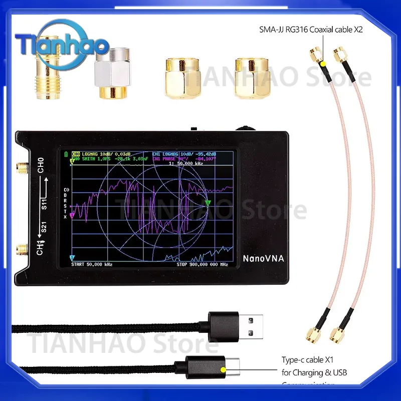 안테나 분석기용 NanoVNA-H4 10kHz~1.5G - Power Tools Vector 리뷰 및 가격