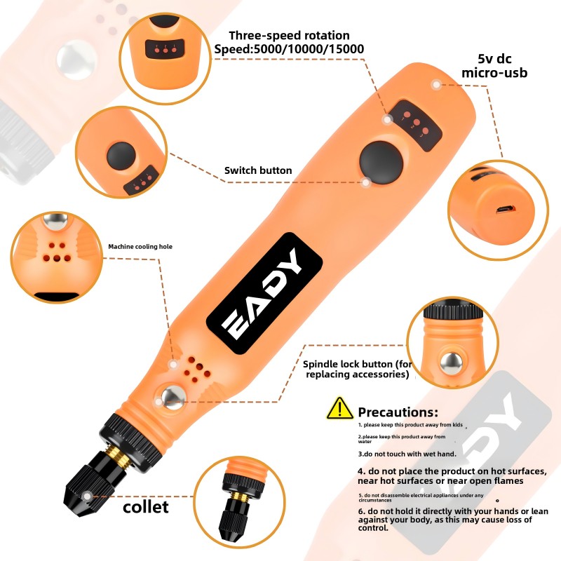 USB 무선 로터리 공구 키트 – 금속 연마, 모형 제 - Power Tools Review 리뷰 및 가격
