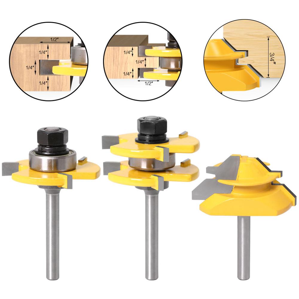 혀 및 홈 라우터 비트 도구 세트 1/4'' 생크 45 - Router Trim Base 리뷰 및 가격