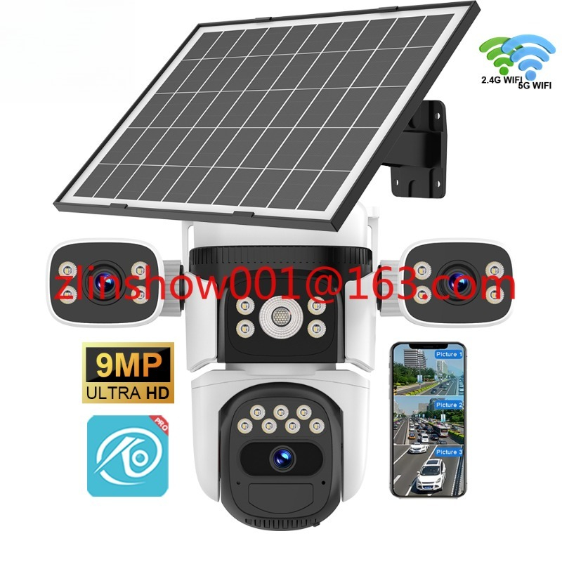 9MP 듀얼 밴드 와이파이 360 °   태양광 PTZ - Power Tools Ai 리뷰 및 가격