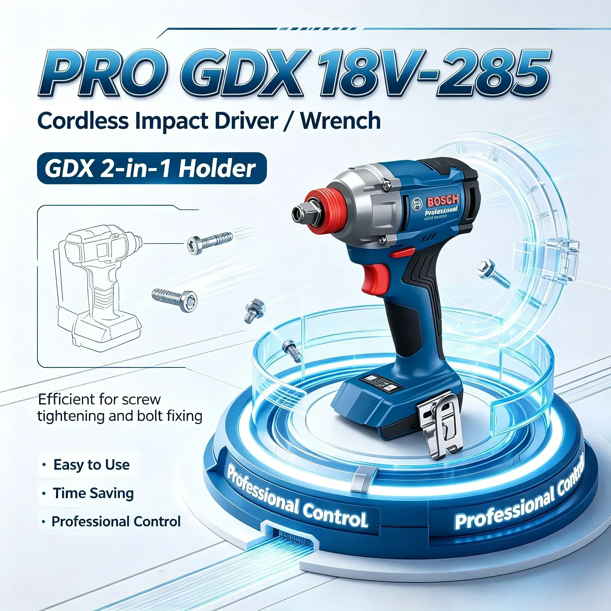 보쉬 GDX 18V-285 무선 임팩트 드라이버/렌치  - Power Tools Impact 리뷰 및 가격